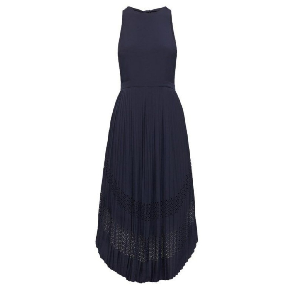 Banana Republic Navy Laser Cut Sleeveless Dress